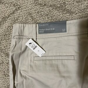 NWT Talbots Tan Chino 10.5” shorts - size 12